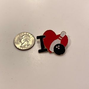 “I Love Bowling” enamel pin